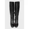 Black high heel boots