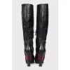 Black high heel boots