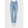 Light blue high-rise jeans