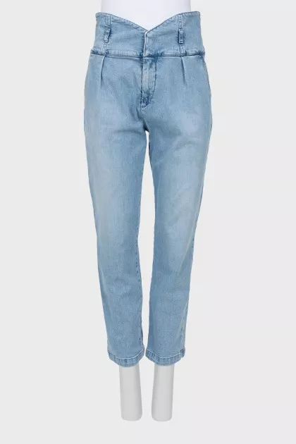 Light blue high-rise jeans