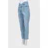 Light blue high-rise jeans