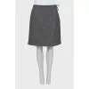 Gray wool skirt