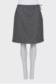 Gray wool skirt