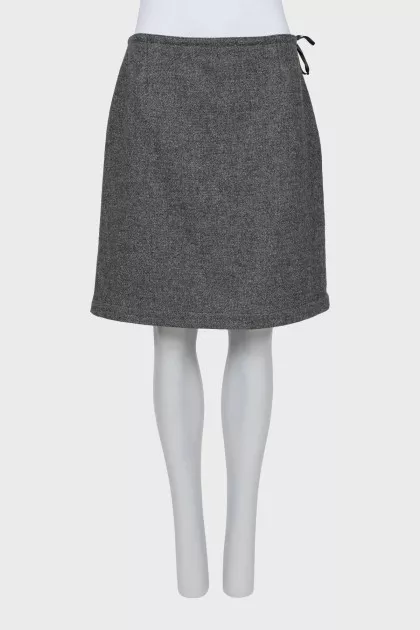 Gray wool skirt