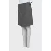 Gray wool skirt