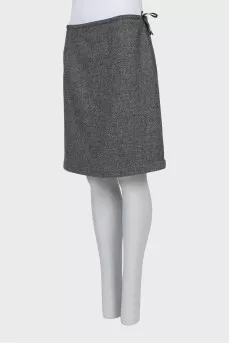 Gray wool skirt