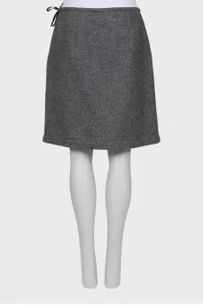Gray wool skirt