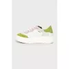 Mixed color leather sneakers