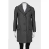 Gray wool coat with pockets