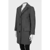 Gray wool coat with pockets
