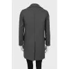 Gray wool coat with pockets