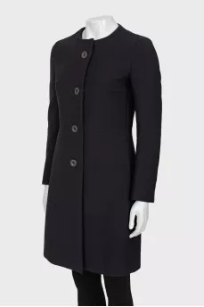Navy blue fitted coats