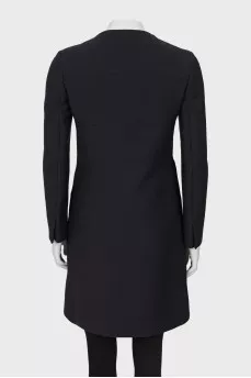 Navy blue fitted coats
