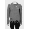 Ripped wool sweater