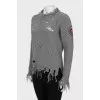 Ripped wool sweater