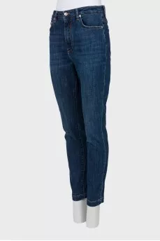 Skinny jeans with back logo