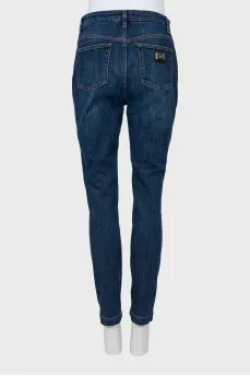 Skinny jeans with back logo