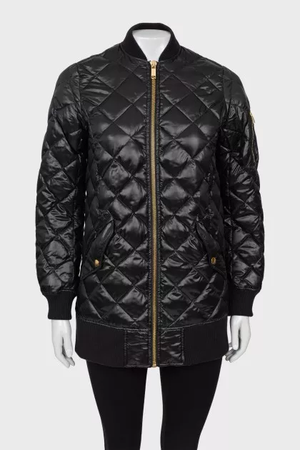 Black quilted jacket