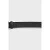 Leather belt with gold buckle