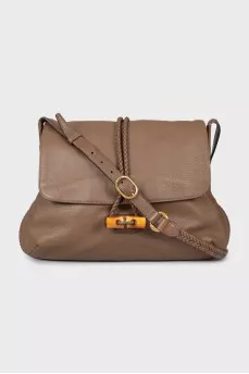 Brown leather bag