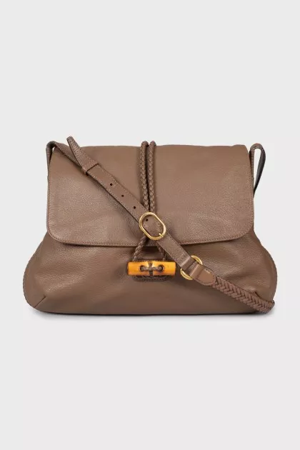 Brown leather bag