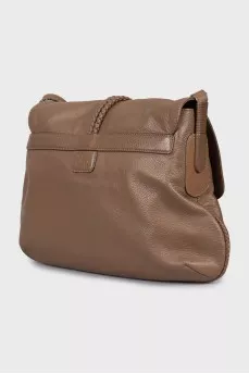 Brown leather bag