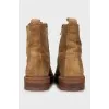 Brown suede boots
