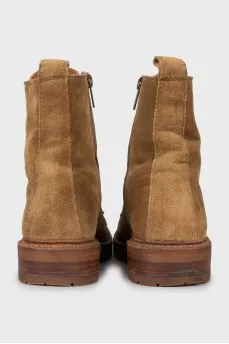 Brown suede boots