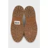 Brown suede boots