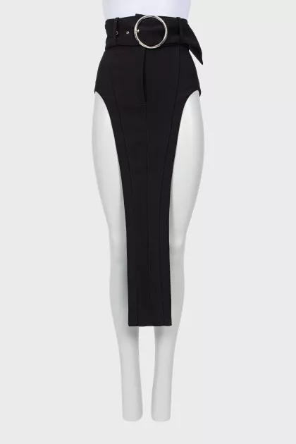 Maxi skirt with side slits with tag