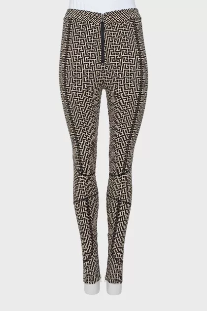 Leggings with signature print