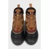 Men's boots in combined colors