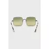 Square sunglasses with green lenses