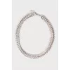 Silver necklace in the shape of a spikelet