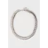 Silver necklace in the shape of a spikelet