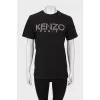 Black T-shirt with corporate logo