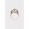 Silver set of ring and earrings