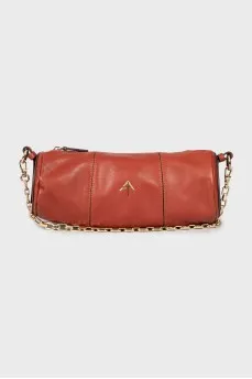 Cylindrical leather bag