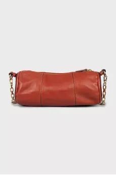 Cylindrical leather bag