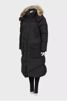 Black down jacket with pockets