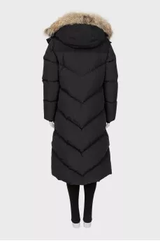Black down jacket with pockets