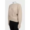 Beige sweater with wide sleeves