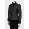 Quilted jacket with fur hem