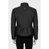 Quilted jacket with fur hem