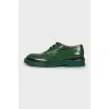 Leather oxfords with removable decor
