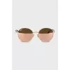 Round sunglasses with gold frames
