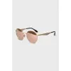 Round sunglasses with gold frames