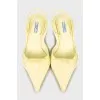 Yellow textile slingbacks