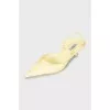 Yellow textile slingbacks