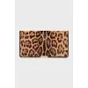 Short pile leather clutch
